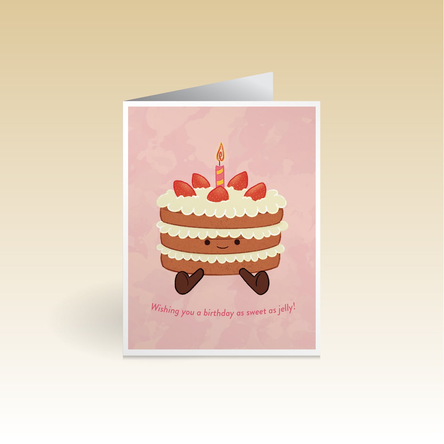 "Wishing you a birthday as sweet as jelly!" — Jelly Cat Cake Birthday Card